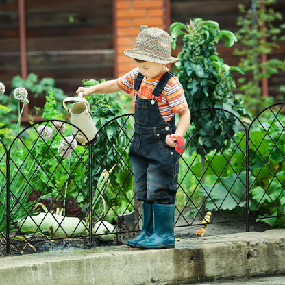 Thealyn Mobiler Gartenzaun Metall 61cm H - 25 Paneele