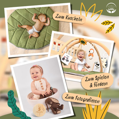 MEERWALD KINDER Baby Spielbogen & Spieldecke XXL Blattform