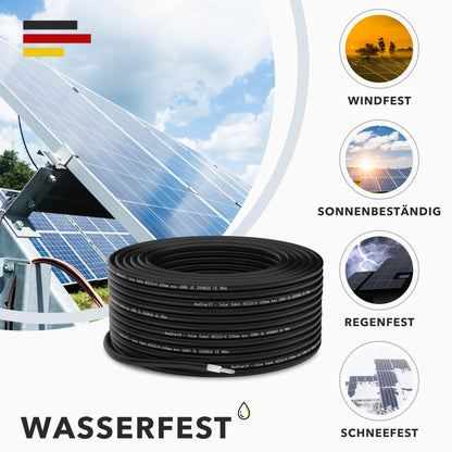 RedStar24 Premium PV Solarkabel – 6mm² Schwarz 50m (TÜV)
