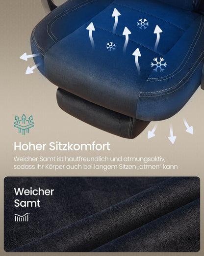 SONGMICS Gaming-Stuhl OBG077B08 - ergonomisch, tintenschwarz