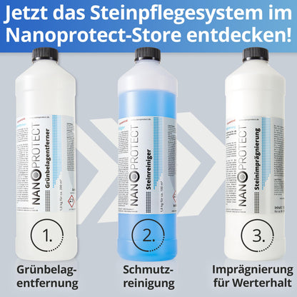 Nanoprotect Steinimprägnierung Konzentrat gegen Grünbelag - 1 kg