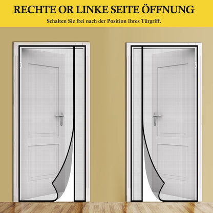 fowong Magnet Fliegengitter Balkontür 100x210 cm mit Seitenöffnung