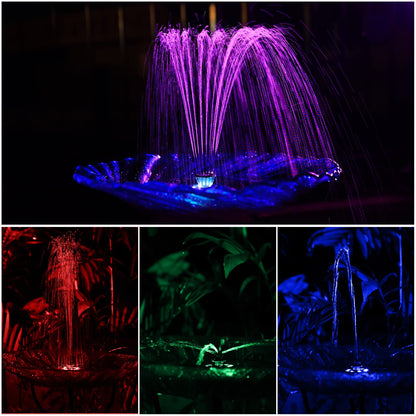 AISITIN Solar-Springbrunnen 5,5 W mit LED für Garten und Teich