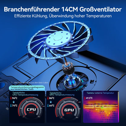 llano Gaming Laptop Kühler 15-19 Zoll – Extra-gross Ohne RGB