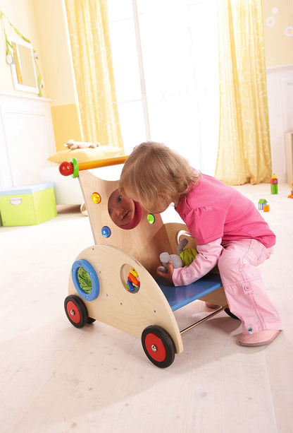 HABA Entdeckerwagen 902 – Lauflernwagen Holz Multicolor