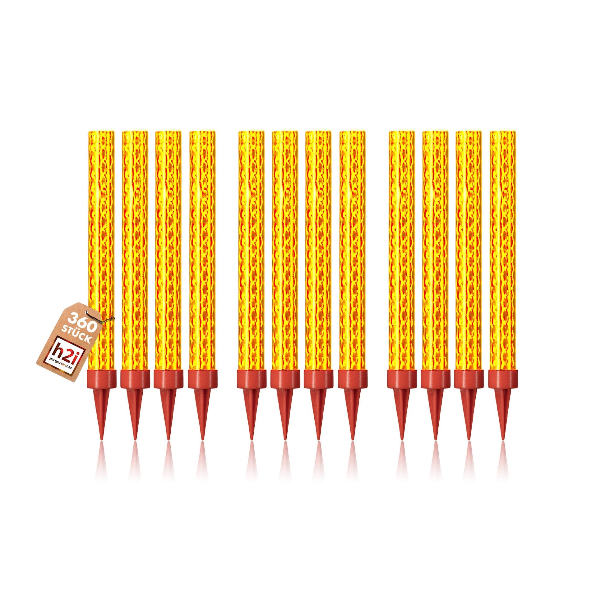 h2i Eissterne Eisfontäne Sprühkerze Tischfeuerwerk: Silberner Zylinder. Erzeugt sprühende Eissterne für festliche Tischdekoration.