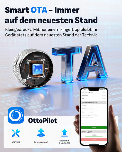 OTTOCAST Mini Tube Wireless CarPlay & Android Auto Adapter