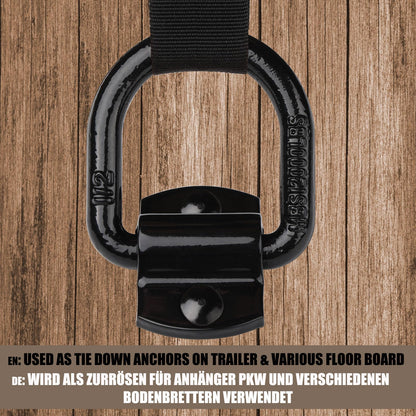 VEXPLO Schwerlast Zurrösen für Anhänger, 5400 kg, 4 Stück D-Ring