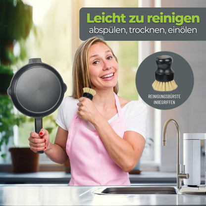 THOR Gusseisenpfanne Induktion 28cm - Geschliffene Oberfläche