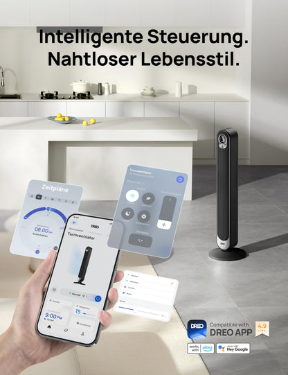 Dreo Smart 20dB Turmventilator – Leiser, Sprachsteuerung