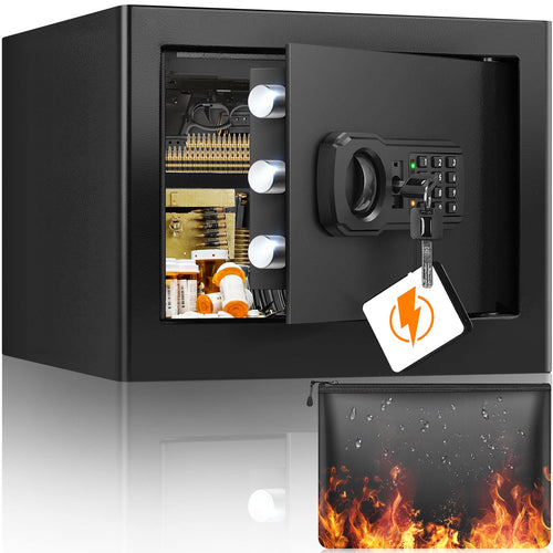 SecureSafe Heimtresor 25L Digital - Feuerfest Wasserdicht mit Alarm