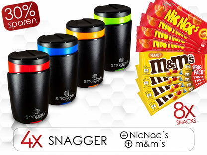 snagger Snackspender Viererpack – Saubere Hände beim Snacken