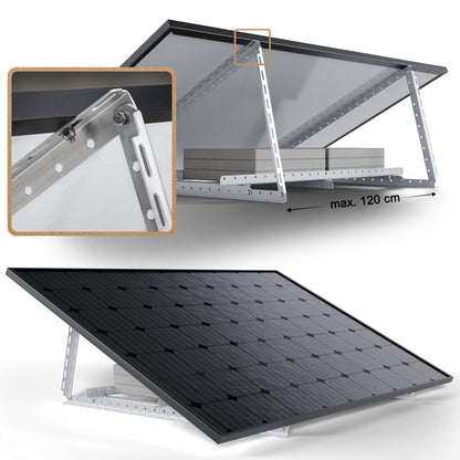 2 Sets Solarmodul Halterung zur Beschwerung – bis 114.5 cm