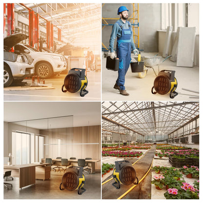 DAHTEC Keramik Heizlüfter 2000W – Elektroheizer mit Thermostat