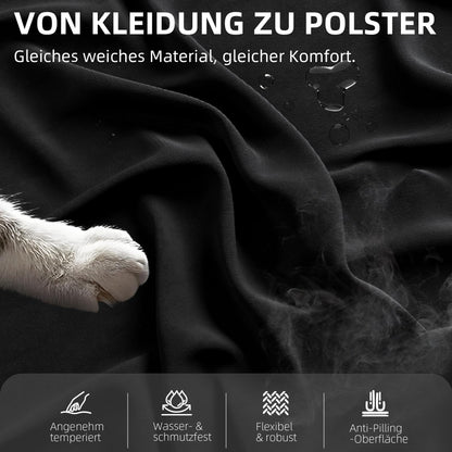 Dowinx Gaming Stuhl ergonomisch mit Fussstütze, hellschwarz