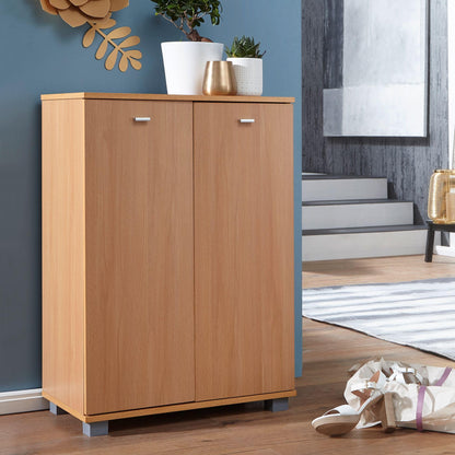 FineBuy Nimes Design Schuhschrank – Holz Modern für 12 Paar