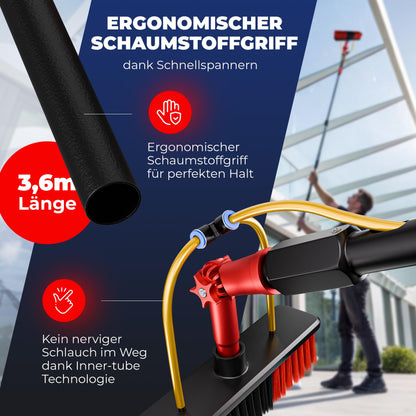 BoomDing Teleskop Waschbürste Aluminium 3.6m - PV & Wintergarten
