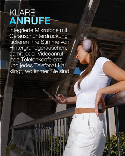 JLab JBuds LUX ANC Over-Ear Bluetooth-Kopfhörer mit Mikrofon, Mauve
