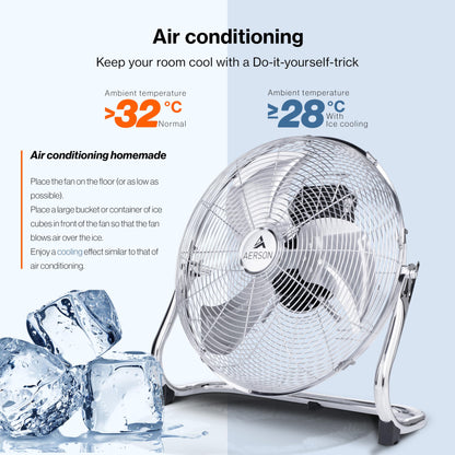 TRESKO AERSON Bodenventilator 50cm – Robuste Windmaschine