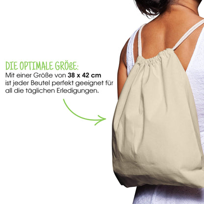 ELES VIDA Turnbeutel aus Baumwolle, 25er Set, 38 x 42 cm, natur