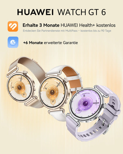 HUAWEI Watch GT 6 Smartwatch 41 mm Gold mit GPS und AMOLED-Display