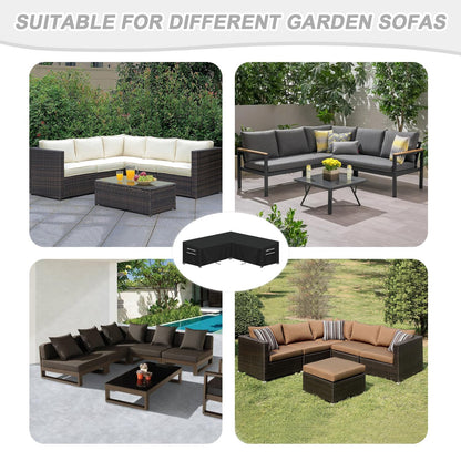 SIMPHAUS Gartenmöbel Abdeckung V-Form 420D Oxford wasserdicht 255x255