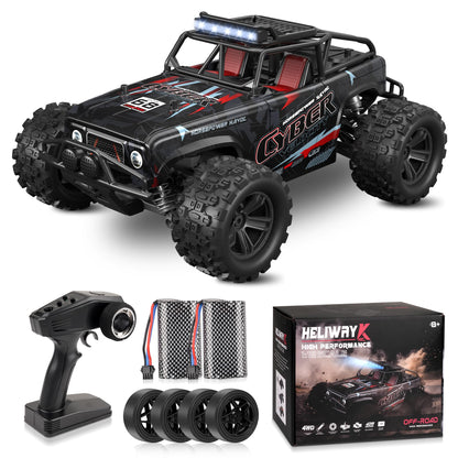 JOYTREKY Ferngesteuertes Auto 1:18 4WD Offroad RC-Truck 40 km/h in Schwarz mit Offroad-Reifen