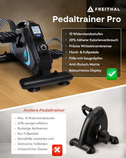 VitaFit Pedaltrainer Gelenkschonend für Senioren - Mini Heimtrainer