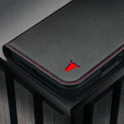 TORRO Lederhülle für iPhone 17 Pro Max, MagSafe, Schwarz