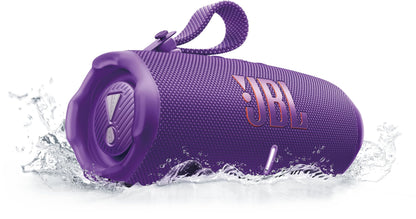 JBL Charge 6 Tragbarer Bluetooth-Lautsprecher, IP68, Violett mit abnehmbarem Tragegurt