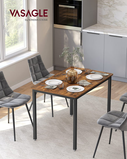 VASAGLE KDT081B01 Esstisch - Vintagebraun/Schwarz 110x70 cm