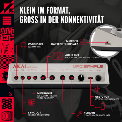 Akai Professional MPC Sample – Standalone Sampler mit Akku und USB-C