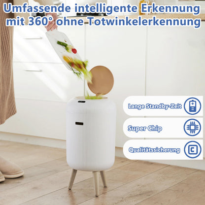 sapisecret Sensor-Mülleimer 10 L, weiss, geruchsdicht, Küche und Bad