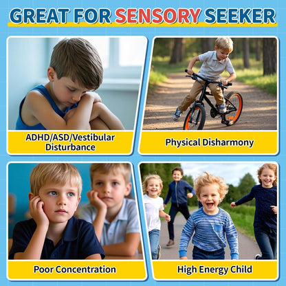 KidBloom Drehstuhl Kinder Autismus ADHS mit Griff – Sensorik