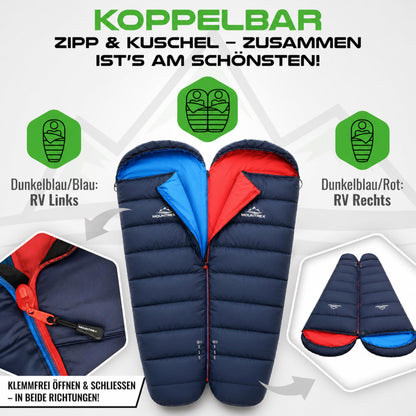 MOUNTREX Sommerschlafsack, Mumienschlafsack, ultraleicht, 760 g