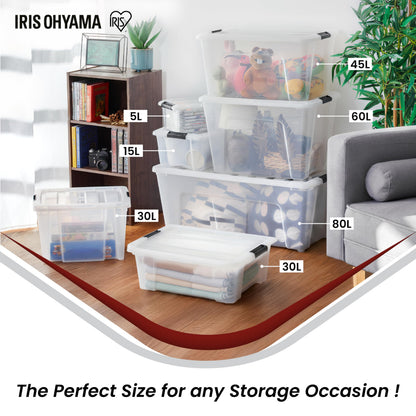 Iris Ohyama New Top Box NTB-30 Aufbewahrungsboxen 30 L, 6er-Set