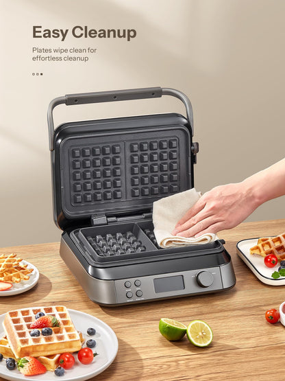 Doppelwaffeleisen Belgische Waffeln – LCD Display 1600W