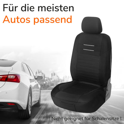 Upgrade4cars Autositzbezüge Vordersitze Schwarz Universal 4-teilig