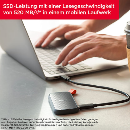 SanDisk Portable SSD 2TB - Externe Festplatte Grau