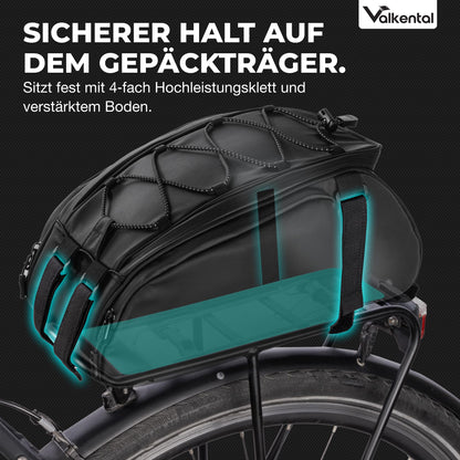 Valkental 3in1 Fahrradtasche für Gepäckträger mit Kühlfunktion, 10 L