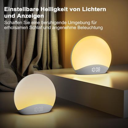 REACHER R7-DE Lichtwecker mit Sonnenaufgangssimulation und 26 Klängen