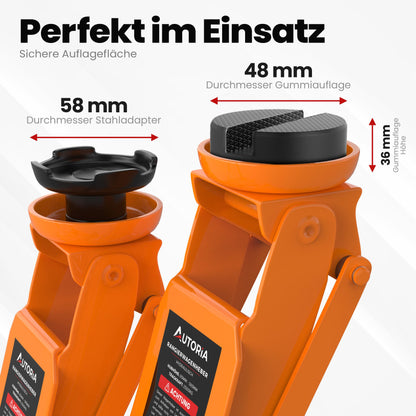 Rangierwagenheber 2,5T extra flach – Hydraulisch Orange