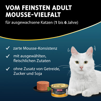 animonda Vom Feinsten Adult Katzenfutter Mousse-Vielfalt 72 x 85 g
