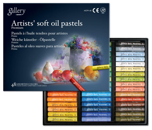 Mungyo Gallery Soft Oil Weiche Ölpastelle, 48 Stück – Set mit verschiedenen Farben