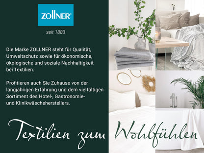 ZOLLNER Duschtücher Set 70x140 cm, Walkfrottier Baumwolle, weiss