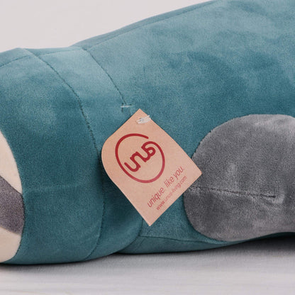 UNUS Faultier Kuscheltier Seitenschläferkissen – 100 cm Türkis