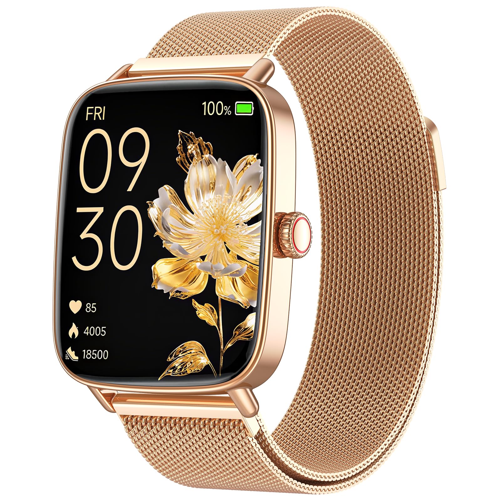 Fitpolo IDW28 Smartwatch mit Telefonfunktion, 1,85 Zoll Fitnessuhr, HD-Display, IP68 wasserdicht