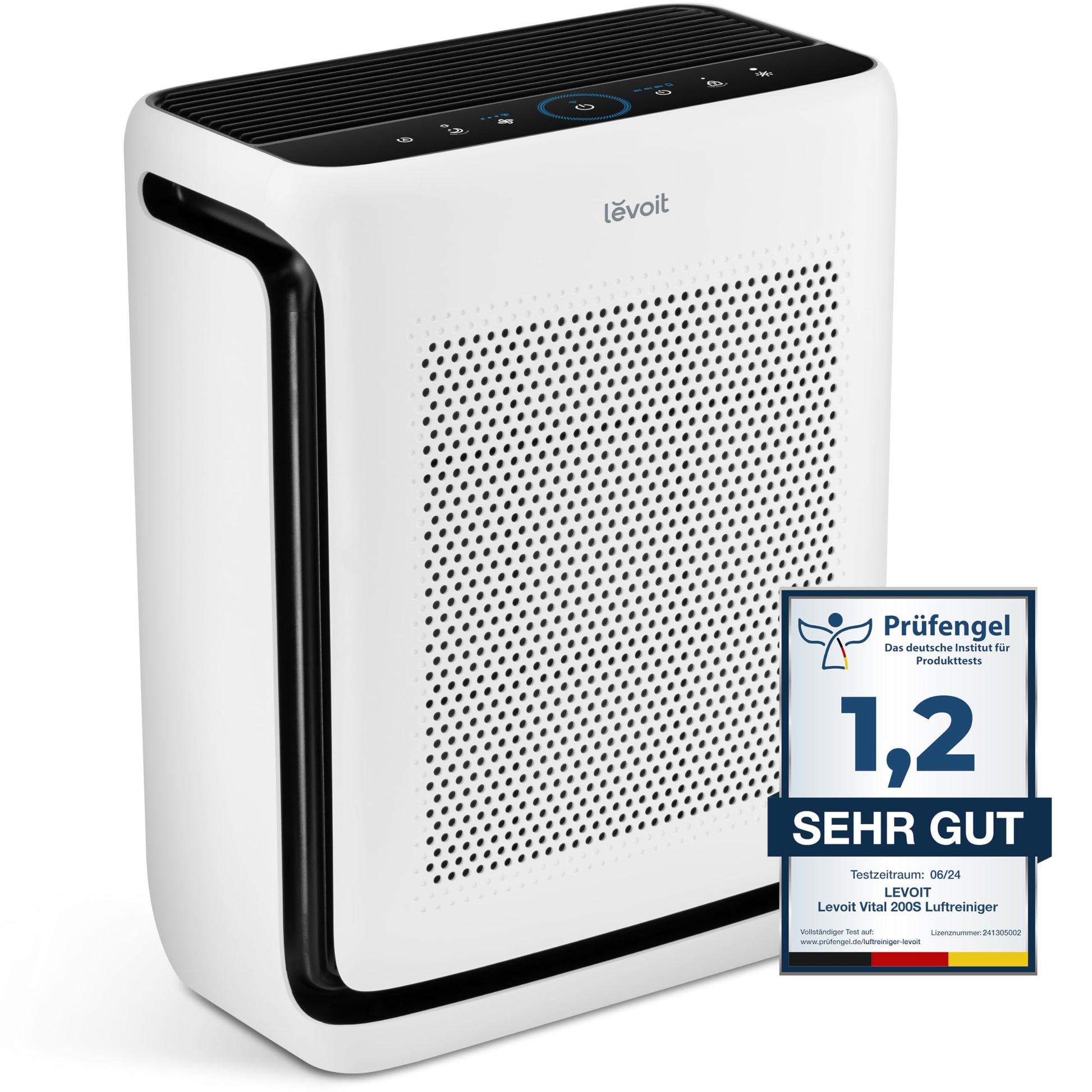 LEVOIT Luftreiniger Allergiker-Tiermodus – HEPA, 87m². Reinigt Raumluft bis 87m² mit HEPA-Filter, ideal für Allergiker & Tierbesitzer.