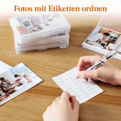 Lifewit Fotoaufbewahrungsbox mit 18 Fotoboxen für 10,1 x 15,2 cm Fotos
