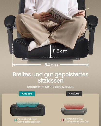 SONGMICS Gaming-Stuhl OBG077B08 - ergonomisch, tintenschwarz